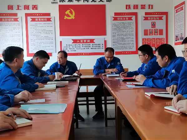 3月6日下午，公司領(lǐng)導(dǎo)馬軍忙在尿素車間組織生活上做點(diǎn)評(píng)(1).png