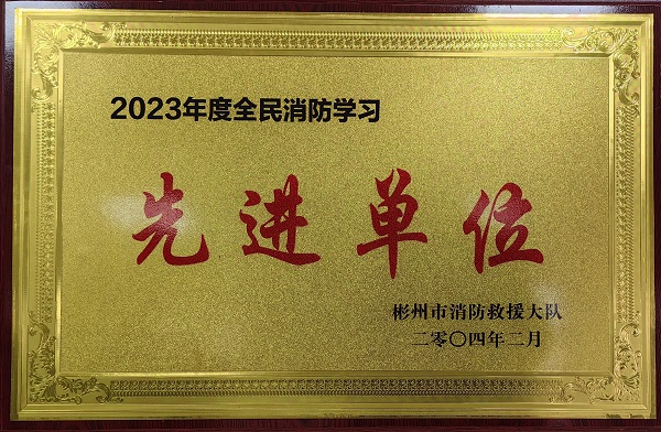 春節(jié)前、彬州公司榮獲2023年度全民消防學(xué)習(xí)“先進(jìn)單位”.jpg